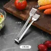 Pinças de Cozinha para Alimentos de Aço Inoxidável Pinças Utilitárias Pinças para Alimentos Pinças para Pão Pinças para Bife Pinças para Churrasco Pinças para Filtrar Óleo Pinças para Assar
