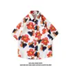 Ilha de Hainan Camisa Floral de Manga Curta Roupa de Praia Sanya Havaí Tailândia Viagem Masculina Casal Casual Solta