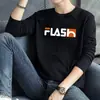 ¡Guau! Camiseta Nueva de Otoño Personalizada de Manga Larga con Cuello Redondo y Estampado Creativo, Camiseta Básica Versátil para Adolescentes