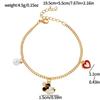 Pulseira de pedra Hao de desenho animado europeu e americano transfronteiriço, fofa, Mickey, Minnie, moda, pulseira com pingente de amor do Mickey, atacado
