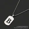 Nuevo producto transfronterizo: Collar de acero de titanio hueco con 26 letras inglesas, no se decolora, joyería para mujer, accesorios, joyería de alta gama para hombre, venta al por mayor