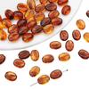 Cuentas sueltas de grano de café retro dorado con trazado acrílico, accesorios de joyería DIY, material para cadena de teléfono móvil con cuentas