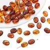Cuentas de Frijol de Café Estilo Retro Dorado Acrílico Cuentas Sueltas Accesorios para Hacer Joyería DIY Material para Hacer Cadena de Teléfono Móvil con Cuentas