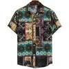 Camisas para Hombre de Venta Caliente Nuevas Transfronterizas Europeas y Americanas 2026 Impresión Digital 3D Moda Casual Camisas Hawaianas de Manga Corta