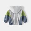 Jaqueta de Veludo Infantil 2024 Outono e Inverno Novo Estilo Coreano Moletom com Zíper Colorido para Meninos Jaqueta Espessa para Bebê Dropshipping