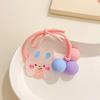 Diadema para niña, accesorio para el cabello, cuerda para el cabello con flores, linda banda de goma elástica alta para niña, banda de goma para cola de caballo duradera