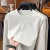 Sudadera de algodón pesado para hombre con bolsillo con cremallera sin costuras, nueva sudadera deportiva casual para exteriores de otoño 2026 para hombre