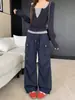 Pantalones cargo estilo paracaídas para mujer, nueva colección de otoño, de cintura alta, holgados, de pierna recta, casuales, ajustados, pantalones de pierna ancha