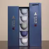 Forno Ru Esmalte Branco Lua Caneca Feita à Mão Caneca Mestra Caneca Única Xícara de Chá Cerâmica Xícara de Chá Kung Fu Doméstica Tigela de Chá Xícara de Chá