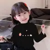 Y2134# camiseta interior para niños cuello semi-alto para niñas con otoño e invierno camiseta para niñas camiseta para bebé camiseta interior de terciopelo