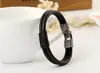Pulsera de piel de vaca para joyería de hombre, cuero tejido hecho a mano, pulsera de cuero para hombre con estrella, venta al por mayor