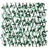 Muro de Cerca Artificial Transfronteiriço com Folhas Verdes, Cerca de Madeira, Flores Artificiais, Decoração de Jardim, Madeira Plástica, Cerca de Planta Verde em PVC
