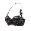 Lingerie de Renda Desejo Puro para Mulheres, Sutiã Meia-Taça Sexy com Reunião para Seios Pequenos, Reunião Lateral dos Seios, Anti-Queda, Sutiã Sem Fio