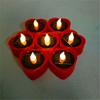 Luz de Vela Solar LED con Borde Ondulado Luz Ambiental DIY para San Valentín Luz Decorativa para Bar Edición Limitada de San Valentín