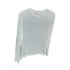 Camiseta Básica Suave tipo Cera Cuello Redondo 2024 Nueva para Mujer Primavera, Otoño e Invierno Ajustada de Tencel con Mascarilla Ropa Interior