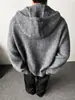 Cardigan de Tricô Estilo Coreano Masculino Outono e Inverno Novo Tendência Versátil Solto Relaxado Estilo Preguiçoso com Capuz Tricô Masculino