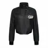 Chaqueta de cuero estilo americano con cuello alto tipo biker, para hombre y mujer, chaqueta corta casual de moda urbana, nueva para primavera y otoño