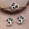 10x12mm 1.4g Plata Antigua Accesorios para Ropa Colgante Cuentas de Agujero Grande y Pequeño Cuentas Om de Agujero Pequeño