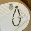 Llavero de Cadena para Teléfono de Cristal Colorido con Cuentas de Nube, Accesorio de Moda, Cordón