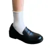 2026 Estilo Coreano Bico Redondo Estilo Britânico Mocassins Simples Corte Profundo Salto Grosso Sapatos Únicos Para Ir ao Trabalho Slip-ons Retrô Sapatos Pequenos de Couro