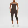 En stock Pantalones Deportivos de Pierna Recta de Largo Medio con Sensación Nude Europea y Americana Sin Líneas Visibles Conjunto de Yoga