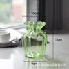 Vaso de Vidro Listrado Vertical Transparente Vaso de Flores Hidropônico Decoração de Mesa para Sala de Estar Ornamento Criativo Estilo Ins Fresco