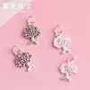 Joyas de Plata S925 Accesorios DIY Paquete de Material Colgante Árbol de la Vida Colgante Accesorios de Joyería Retro Venta al por Mayor