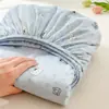 Sábana bajera ajustable de una pieza de algodón 100% puro, grado A para maternidad e infantil, con estampado de dibujos animados, protector de colchón, funda antipolvo