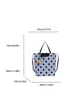 Bolso Cubo de Moda, Bolso de Mano Grande, Nuevo Bolso de Hombro Casual, Bolso Cruzado Versátil de Tela, Bolso de Mujer con Diseño de Lunares de Nicho