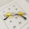 Gafas de sol retro redondas con montura ultrapequeña, estilo mini gafas de príncipe con montura redonda pequeña, gafas de sol de hip-hop de moda para hombres y mujeres