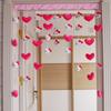 Cortina de Puerta con Velcro Adhesivo sin Perforaciones para Habitación Infantil con Puntadas Divertidas, Amor, Hogar, Cifrado, Partición