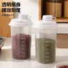 Pote de Armazenamento Multifuncional Selado com Tampa Lata de Armazenamento Garrafa Dosadora Pote Selado Lata de Açúcar Branco Classificação de Cozinha Copo Medidor