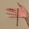 Nuevo Estilo Brillante Rojo con Purpurina Exquisito Gama Alta Cadena para Clavícula y Juego de Pendientes Accesorios para Vestido de Noche Collar