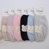 Protetores de Manga Bordados de Coelho de Comprimento Médio, Fofos para Mulheres, Adequados para o Trabalho, Anti-Manchas, Protetores de Manga para Jaqueta de Penas de Adulto para Outono e Inverno