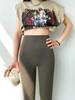 Versión Coreana Estilo Lulu Leggings Cropped Delgados de Cintura Alta para Primavera y Otoño para Mujeres Pequeñas Pantalones Tiburón