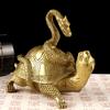 Cuarteto de Adornos de Cobre Tortuga Serpiente Nafu Basáltico Mito Artesanía Decoración de Muebles Artesanía