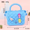 Monedero de silicona con patrón de diamantes, producto nuevo transfronterizo, bolso de mano de alta gama para niños, bolso cruzado, mini bolso de gelatina de dibujos animados
