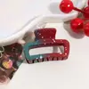 Moda Transfronteriza Clip de Flor Roja y Verde de Navidad Lindo Moño para Cabello Medio Recogido Pinza para Cabello de Flor de Lirio Accesorios para el Cabello para Mujeres