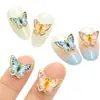 Decorações Populares para Unhas Artísticas de Borboleta 3D, Strass Transparentes Iridescentes, Decorações de Unhas Estilo Celebridade da Internet, Atacado Transfronteiriço