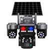 Câmera Solar Real com 3 Lentes, Wi-Fi/4G Sem Fio, Monitoramento Panorâmico de 360 Graus com 3 Visualizações e Controle Remoto