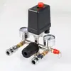 Bomba de Ar Silenciosa Sem Óleo Acessórios Montagem do Interruptor do Compressor de Ar Controle de Pressão Saída de Ar Suporte de Seis Vias