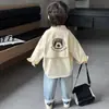 Camisas de Primavera y Otoño para Niños, Tops Casuales de Moda para Bebés, Cárdigans de Algodón Handsome para Niños Pequeños y Medianos, Camisas de Color Puro para Niños, Moderno