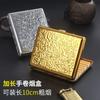 Pitillera de metal alargada de 10 cm con pistola doble, pitillera, 20 pitilleras de cobre, grabado creativo para hombres y mujeres