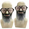 Set de barba y gafas falsas de Halloween para hombres, barba de fiesta, accesorio de broma, accesorios divertidos para fiestas