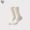 Calcetines de Baloncesto con Gradiente de Letras para Hombre de Caña Alta Tubo Largo Americano Profesionales Prácticos Calcetines de Élite Suela de Toalla Engrosada Antideslizante Transfronterizo