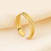 Anillo de Dedo Simple Hueco Irregular con Personalidad Europea y Americana Transfronteriza, Ligero, Lujoso, Moderno, de Cara Ancha, Suelto, de Acero de Titanio