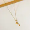 Popular Collar de Acero Inoxidable Completo con Diseño de Nicho para Mujer, Adecuado para el Trabajo Diario, Elegante y Lujoso, Recubrimiento de Oro Real de Alta Gama, Cadena Versátil para la Clavícula