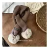 Cachecol Cruzado Infantil Estilo Coreano Outono e Inverno Cachecol de Tricô Estilo Bebê para Meninos e Meninas Cobertura de Pescoço Quente à Prova de Vento