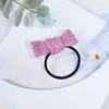 Corbata de Lazo Tejida para Otoño e Invierno Cuerda para el Cabello Color Caramelo Dulce Versátil Sencilla Banda Elástica Diadema Linda Accesorios para el Cabello para Niñas