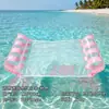 Nuevo flotador inflable de dos tubos con franjas transparentes, piscina, entretenimiento flotante para una persona, PVC engrosado, hamaca acuática